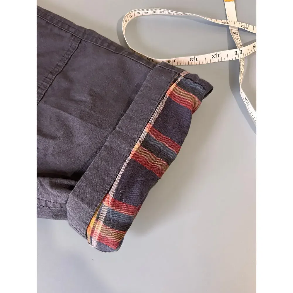 L.L. Bean flannel lined blue pants womens 16 petite favorite fit cargo gorpcore - Picture 7 of 8